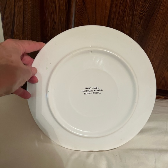 Greece Handmade Plate, Manousakis-Keramik, Rodos, Greece, excellent condition - Picture 2 of 5